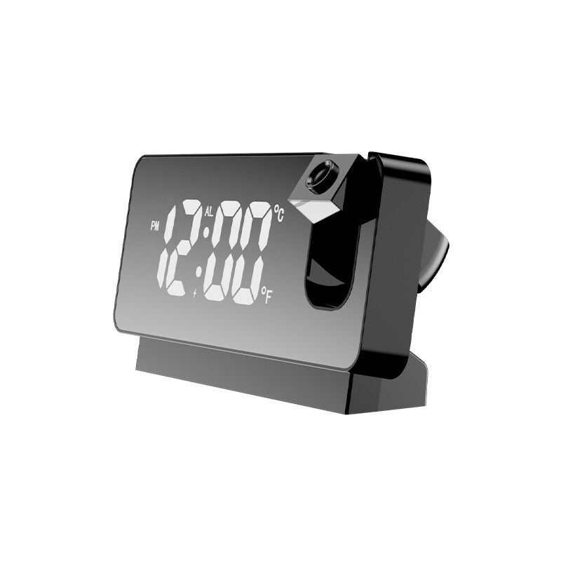 Digital Projection Alarm Clock with LED Display and Dual Alarms